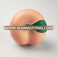 Wholesale Custom Logo Soft PU FoamPeach  shaped  Anti Stress Ball  promotion gift