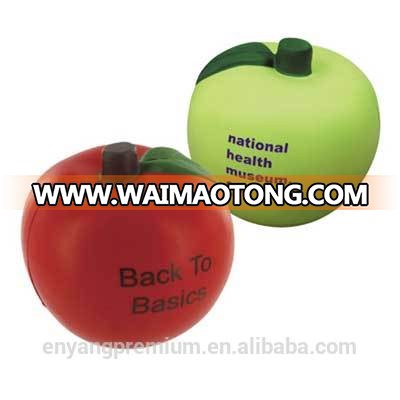 2018 New Beautiful apple shaped PU stress ball promotion gift antistress toys