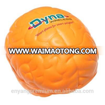 promotional brain shaped 73mm PU foam stress ball anti stress ball