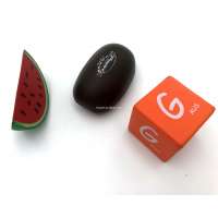 Promotional Customized Soft Toys watermelon/cube/bean Style PU Foam Antistress Ball Stress Reliever Squeeze Toy