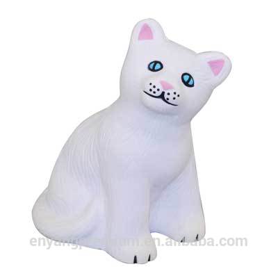 2018 New Product Cheapest Custom Anti Stress Animal cat shaped PU stress ball